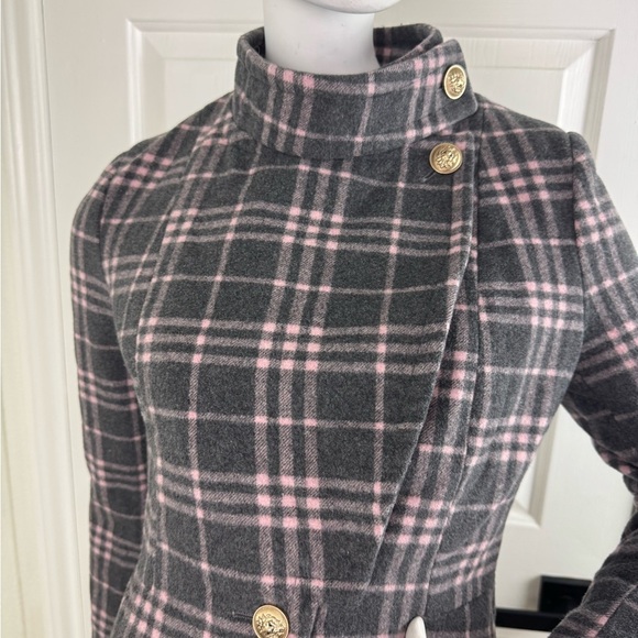 I brand Plaid Women's Jacket with Gold Buttons - Picture 3 of 14